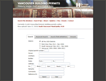 Tablet Screenshot of permits.heritagevancouver.org